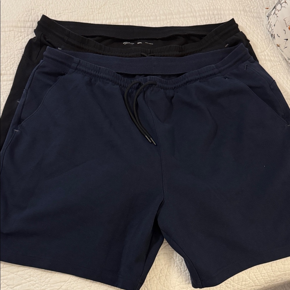 2 Pair Old Navy Active Fleece Shorts  in Dark Blue & Black